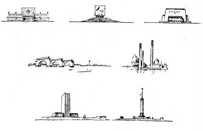当时初步探讨的人民英雄纪念碑方案